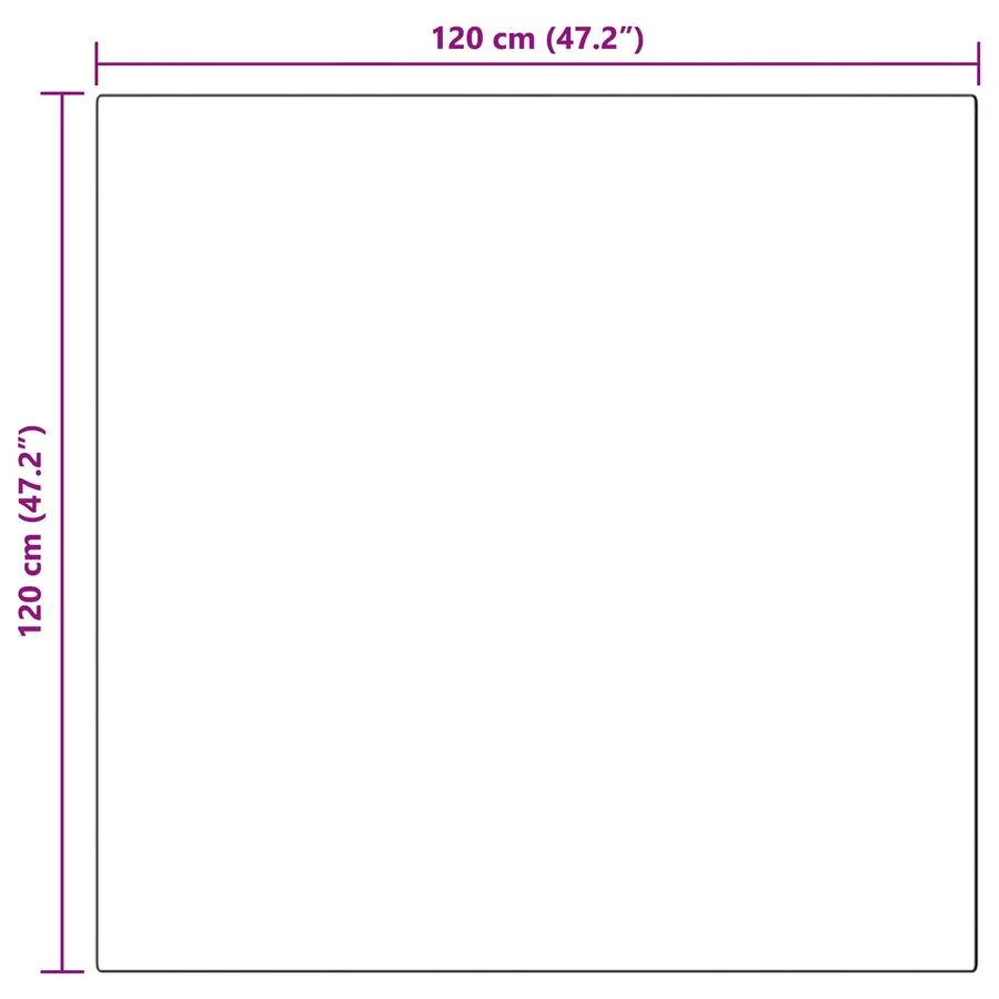 Tapis en fausse TAFALLA Anthracite 120 x 120 cm Polyester - 10