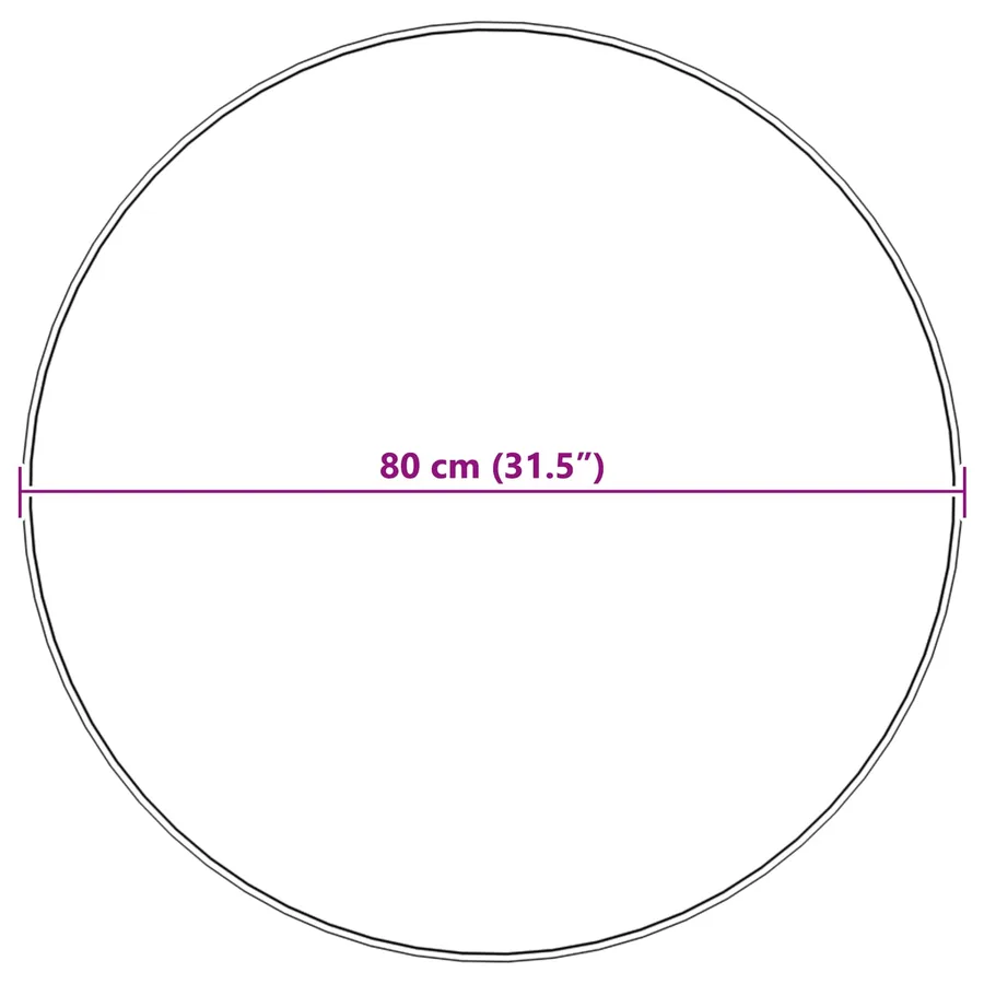 Tapis en fausse TAFALLA Rose Ø 80 cm Polyester - 8