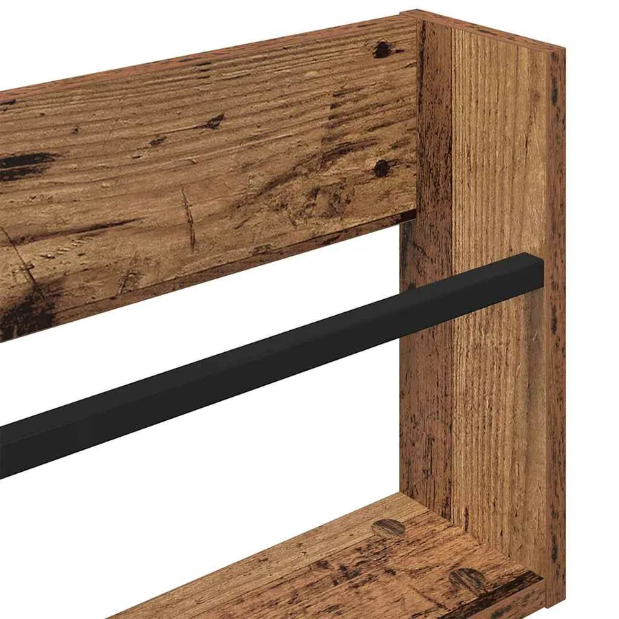 Étagère à magazines 2 pcs Bois ancien 60 x 12 x 30 cm - 9