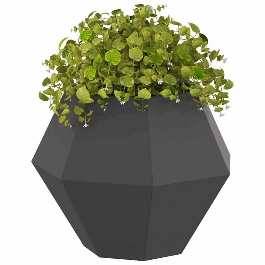 Jardinière Noir 50 x 50 x 40 cm Acier - 3