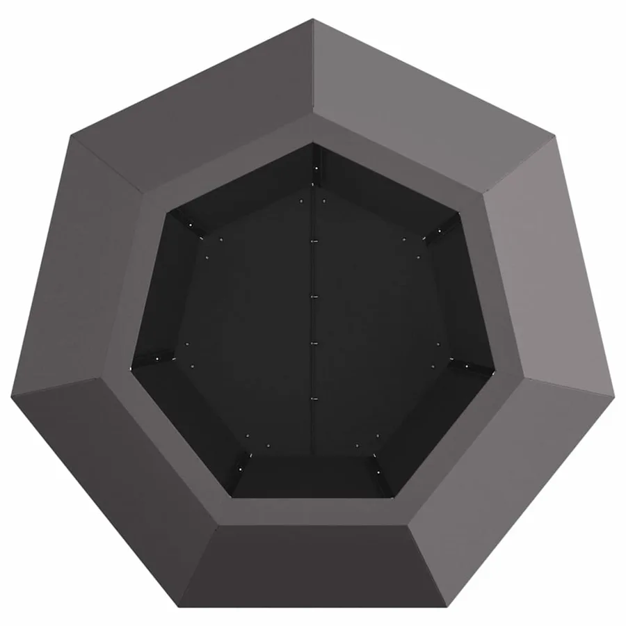 Jardinière Noir 50 x 50 x 40 cm Acier - 6