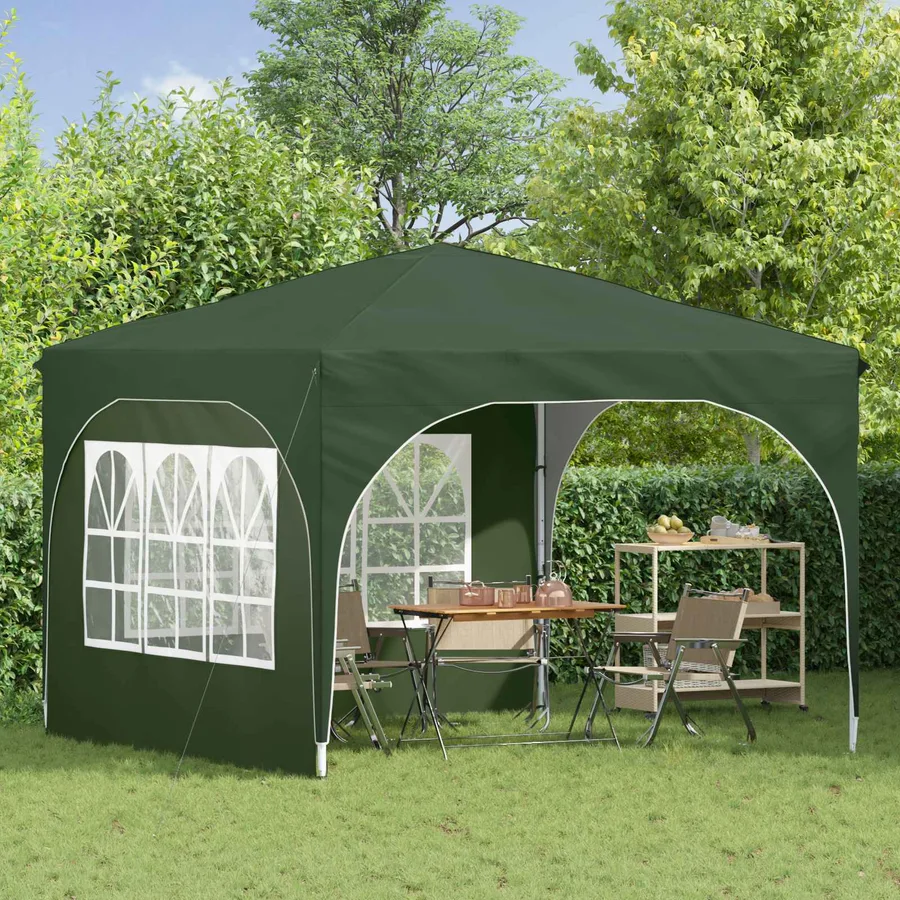 Tente de fête pop-up 290 x 290 x 245 cm Vert - 3