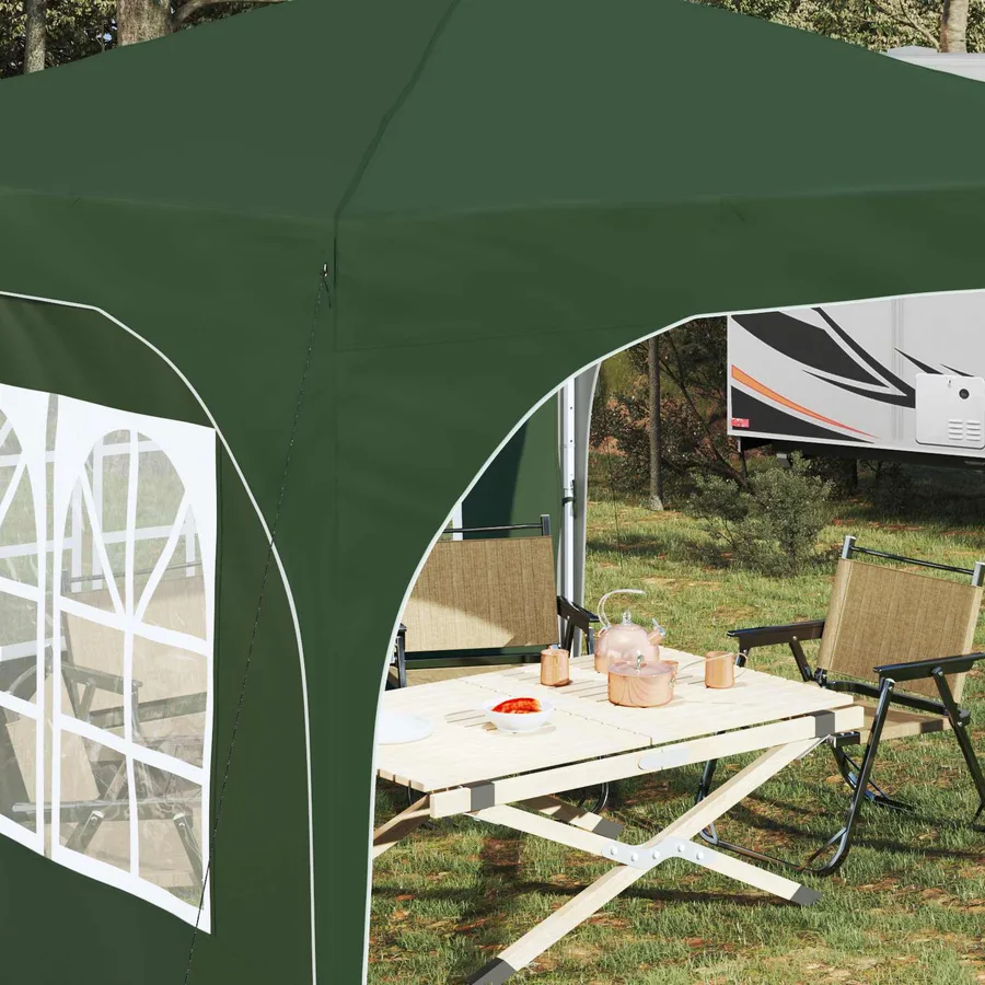 Tente de fête pop-up 290 x 290 x 245 cm Vert - 4
