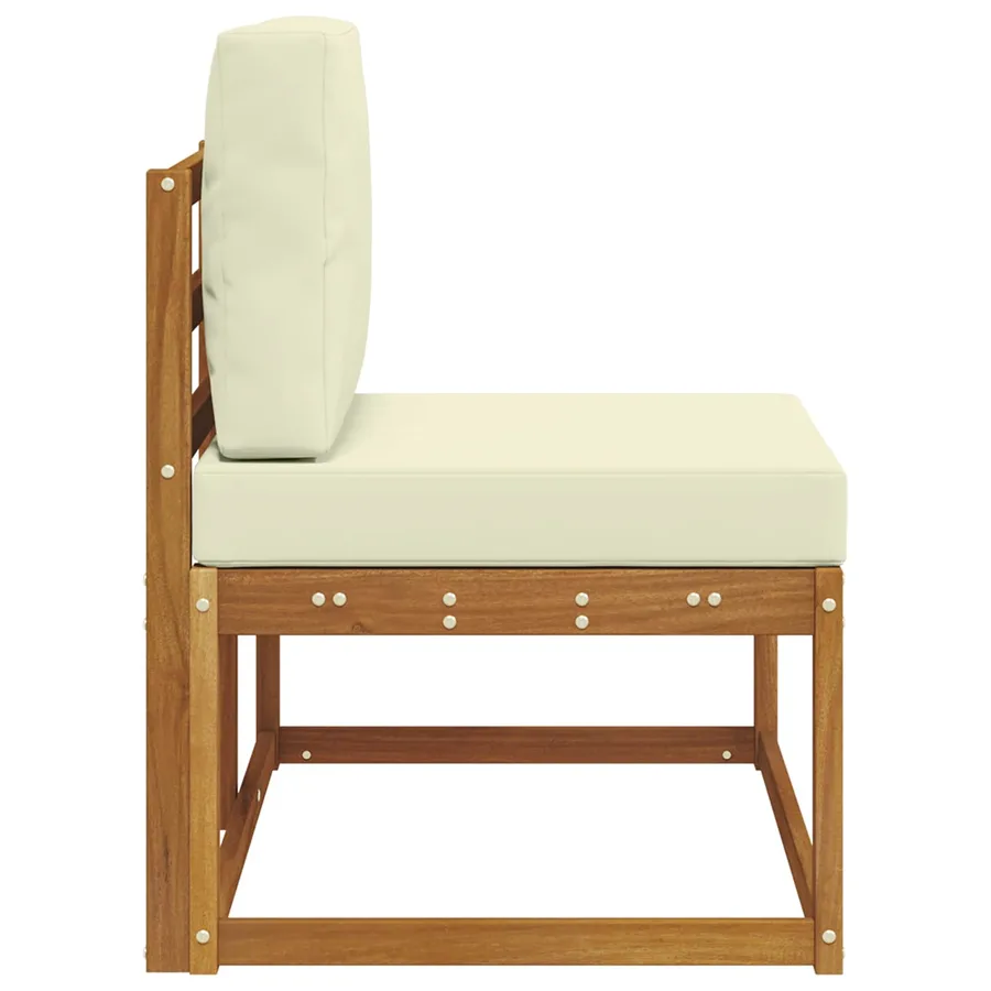 Canapé d'extérieur en bout avec coussin Naturel 91 x 63 x 73 cm - 5