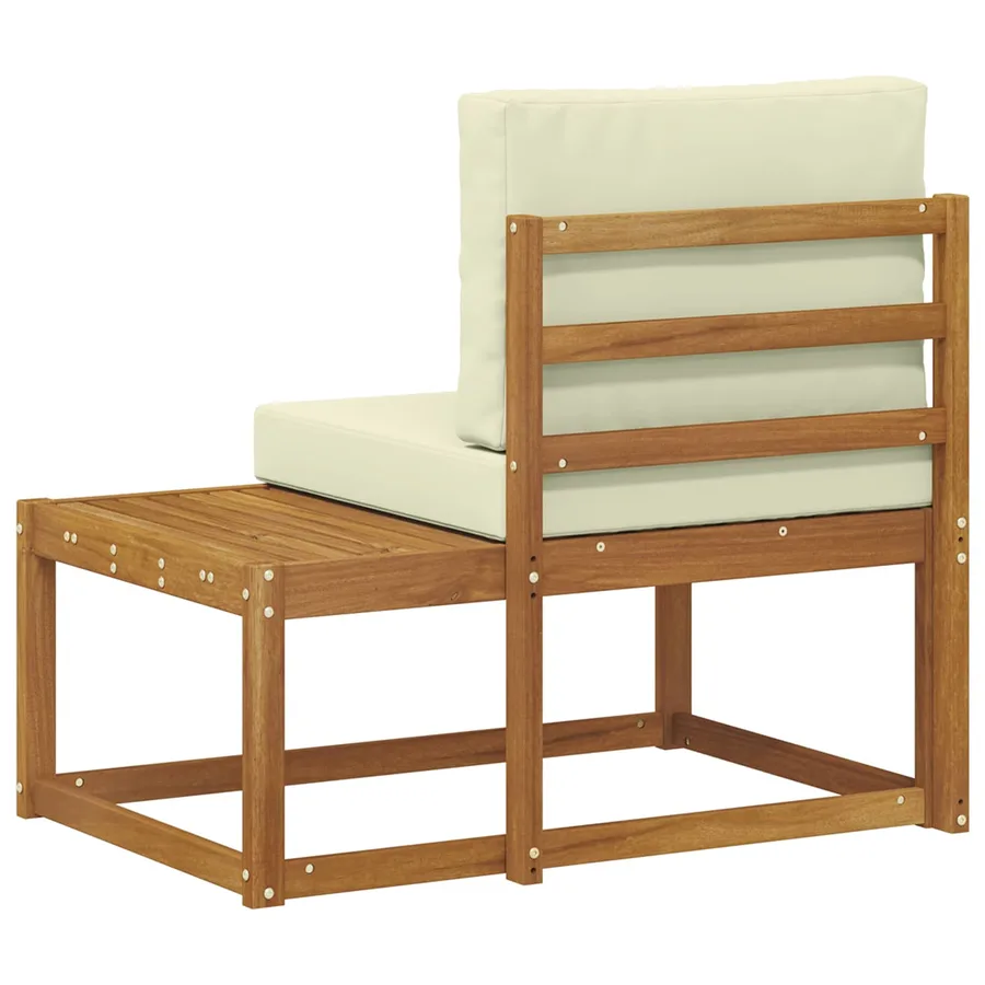 Canapé d'extérieur en bout avec coussin Naturel 91 x 63 x 73 cm - 6