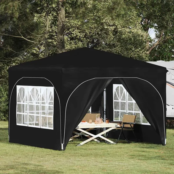 Tente de fête pop-up 290 x 290 x 245 cm Noir