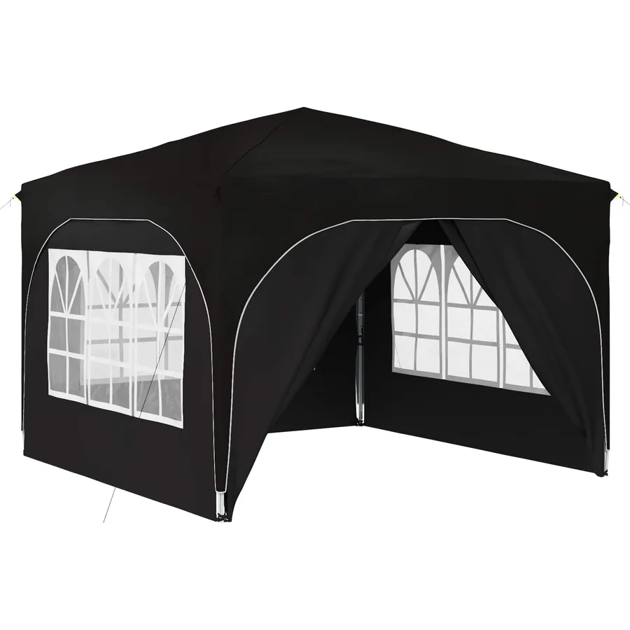 Tente de fête pop-up 290 x 290 x 245 cm Noir - 2