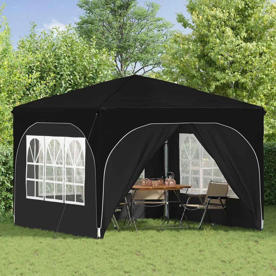Tente de fête pop-up 290 x 290 x 245 cm Noir - 3