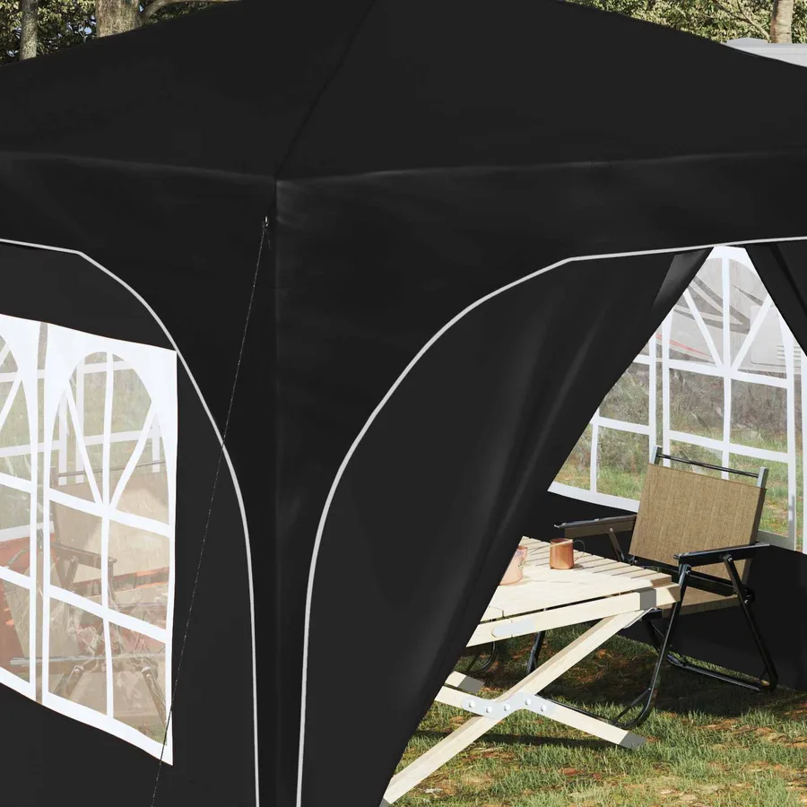 Tente de fête pop-up 290 x 290 x 245 cm Noir - 4