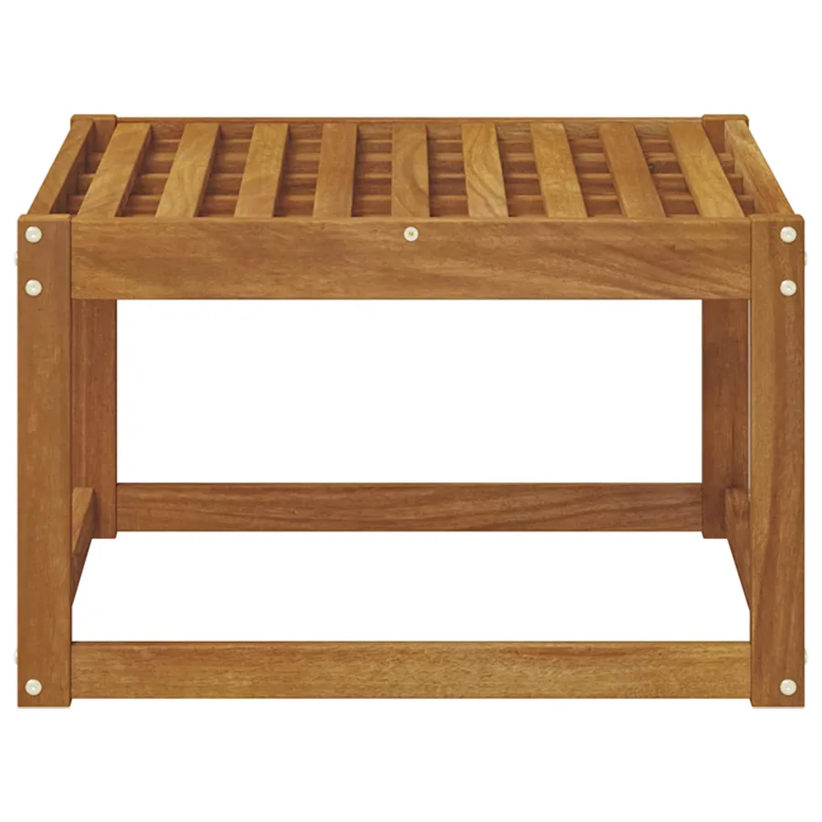 Pouf d'Extérieur Bois d'Acacia Massif Naturel 59 x 59 x 37 cm - 3