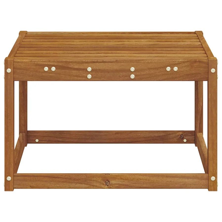Pouf d'Extérieur Bois d'Acacia Massif Naturel 59 x 59 x 37 cm - 4