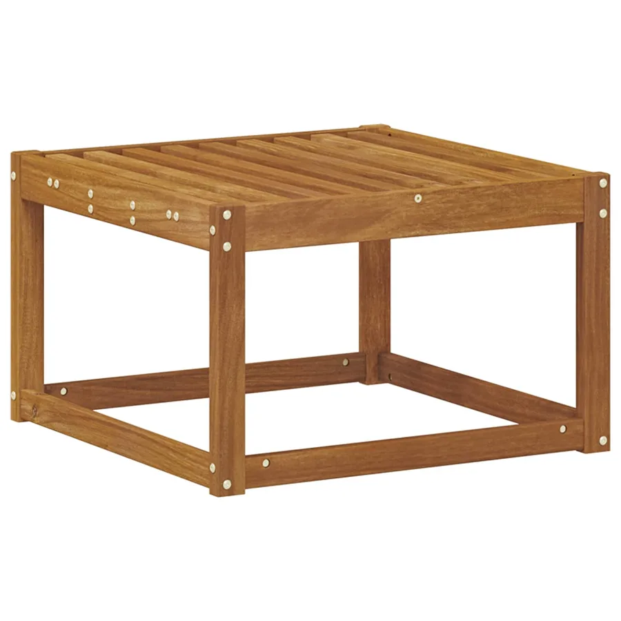Pouf d'Extérieur Bois d'Acacia Massif Naturel 59 x 59 x 37 cm - 5