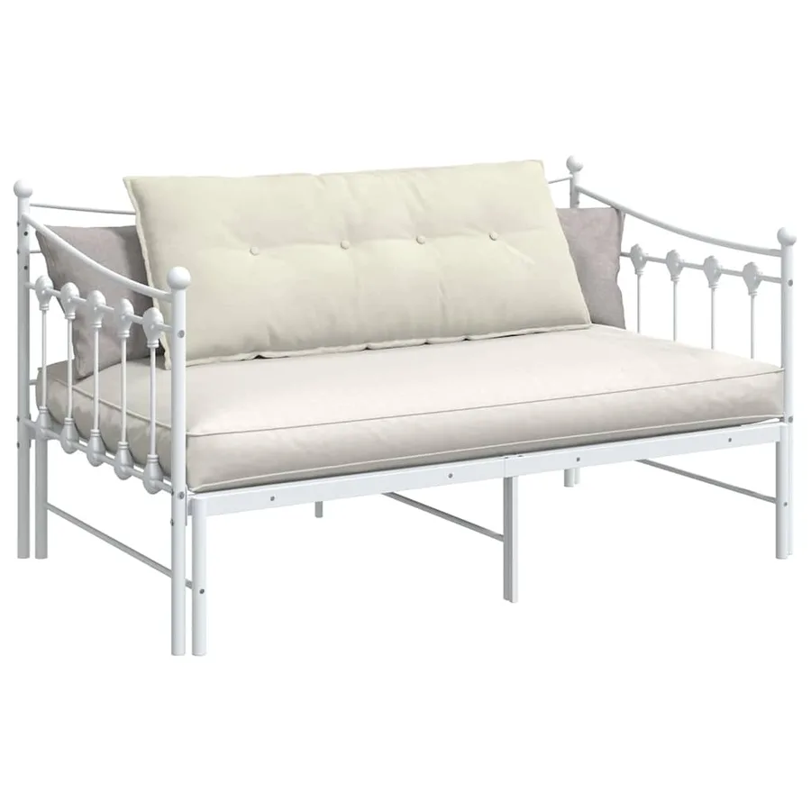 Coussin de Dos Crème 120 x 50 cm Tissu en velours côtelé - 3