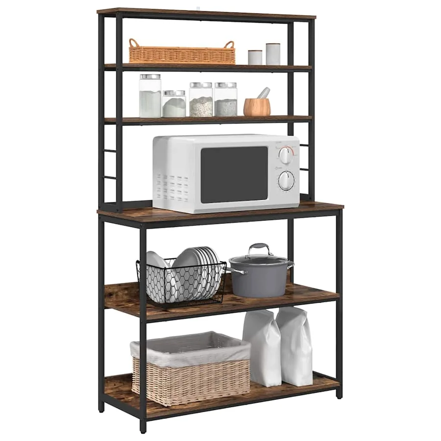 Étagère de cuisine Chêne fumé 100 x 40 x 168 cm - 3