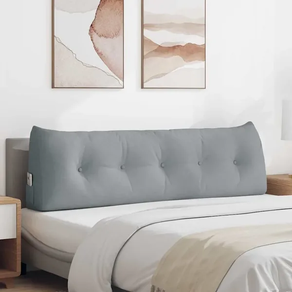 Coussin de Dos Gris clair 160 x 24 x 50 cm tissu