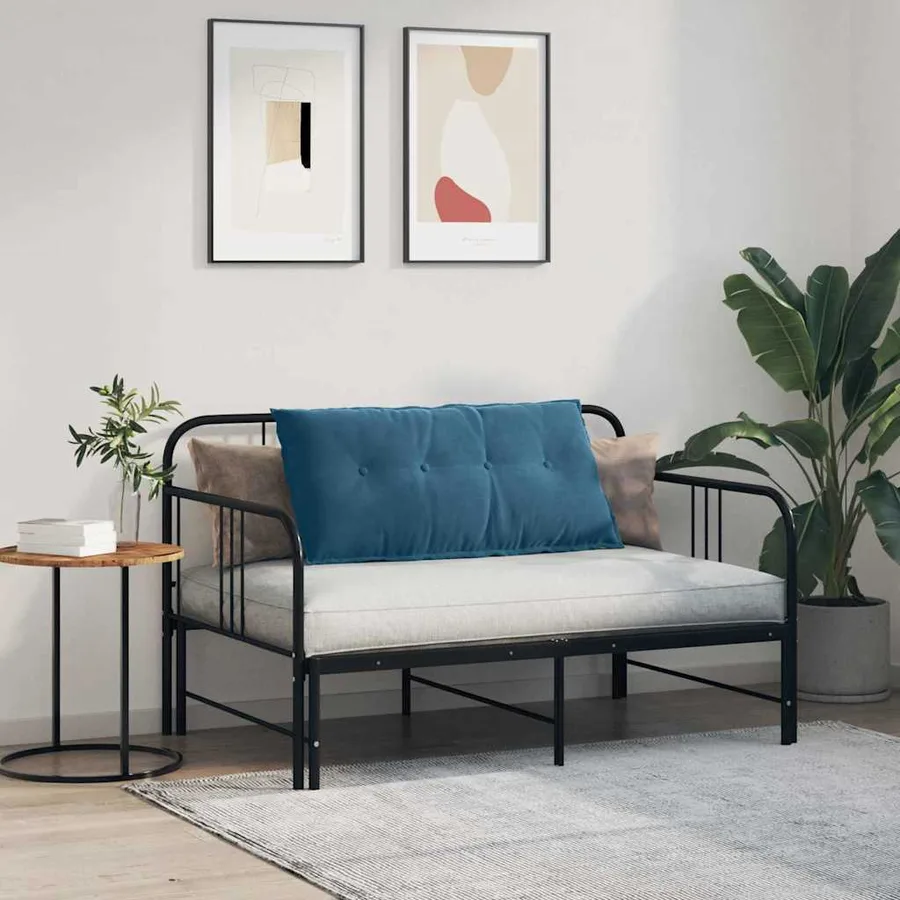 Coussin de Dos Bleu 100 x 50 cm Tissu en velours côtelé - 4