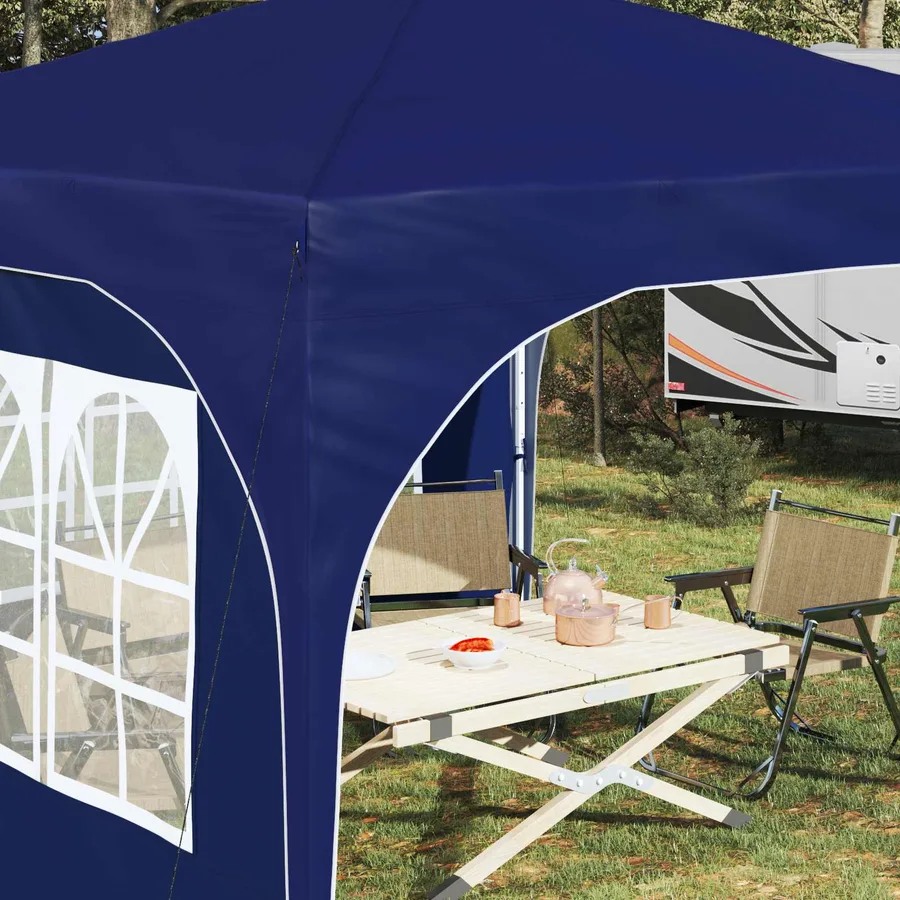 Tente de fête pop-up 290 x 290 x 245 cm Bleu - 4