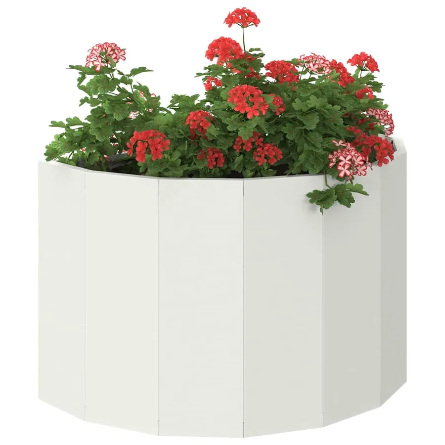 Jardinière Blanc 60 x 30 x 35 cm Acier - 3