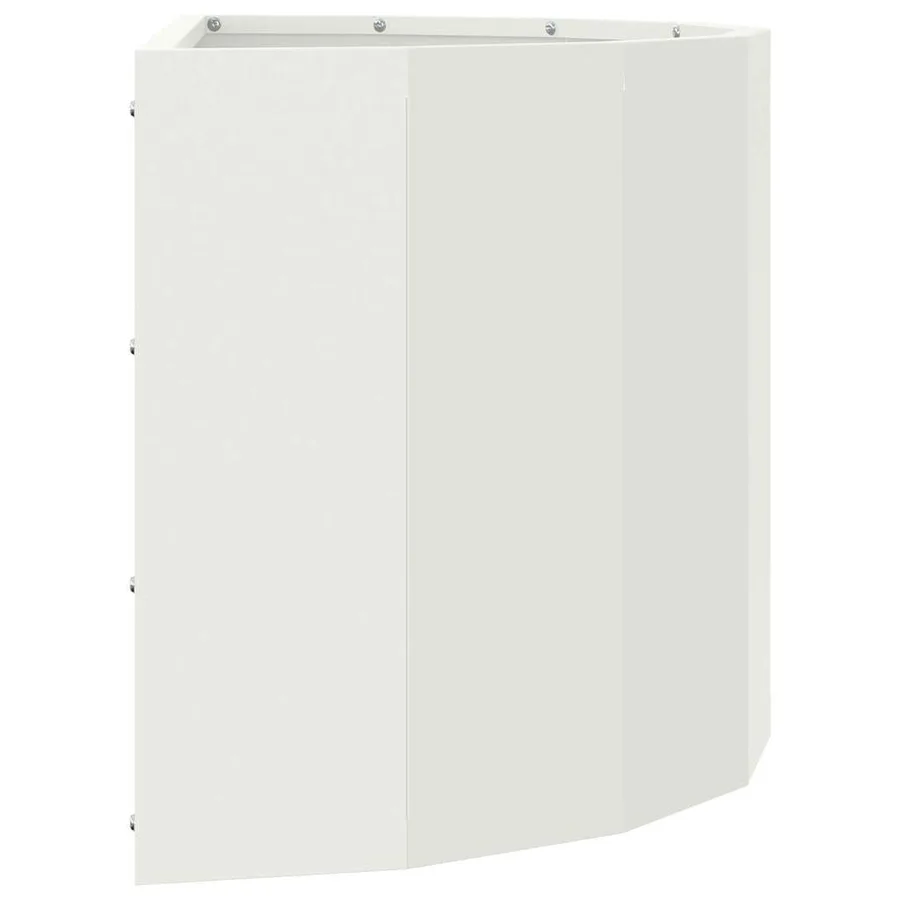 Jardinière Blanc 60 x 30 x 35 cm Acier - 6