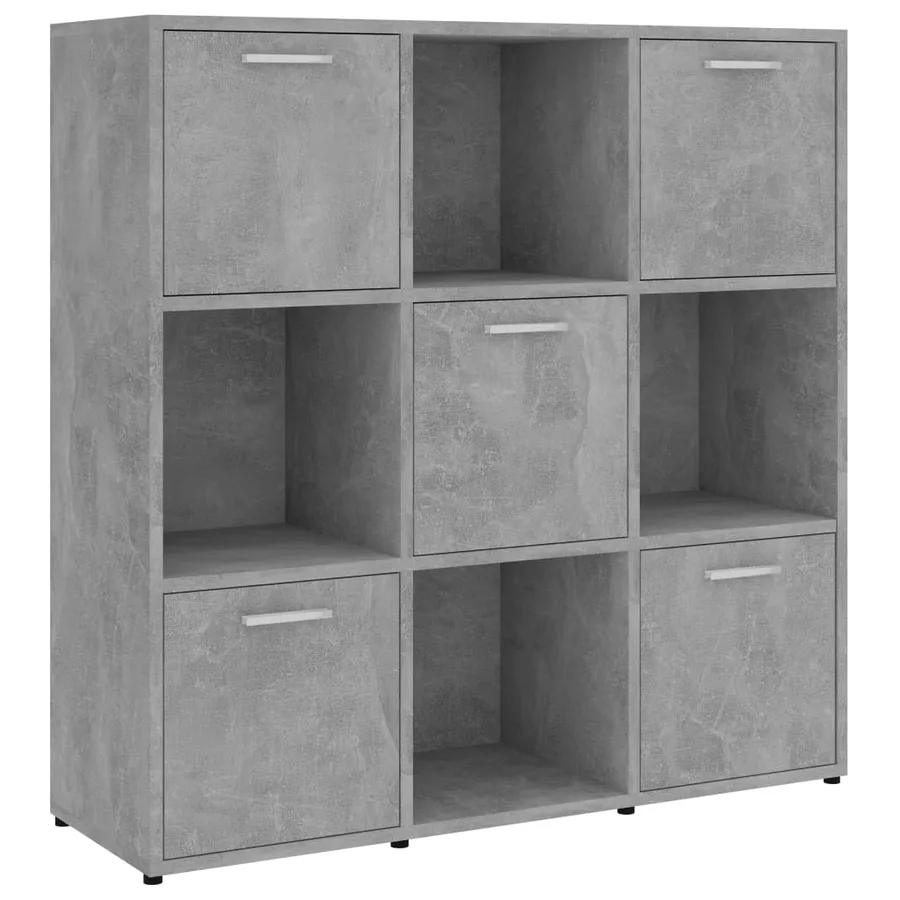 Bibliothèque Gris béton 90x30x90 cm Bois d’ingénierie - 2