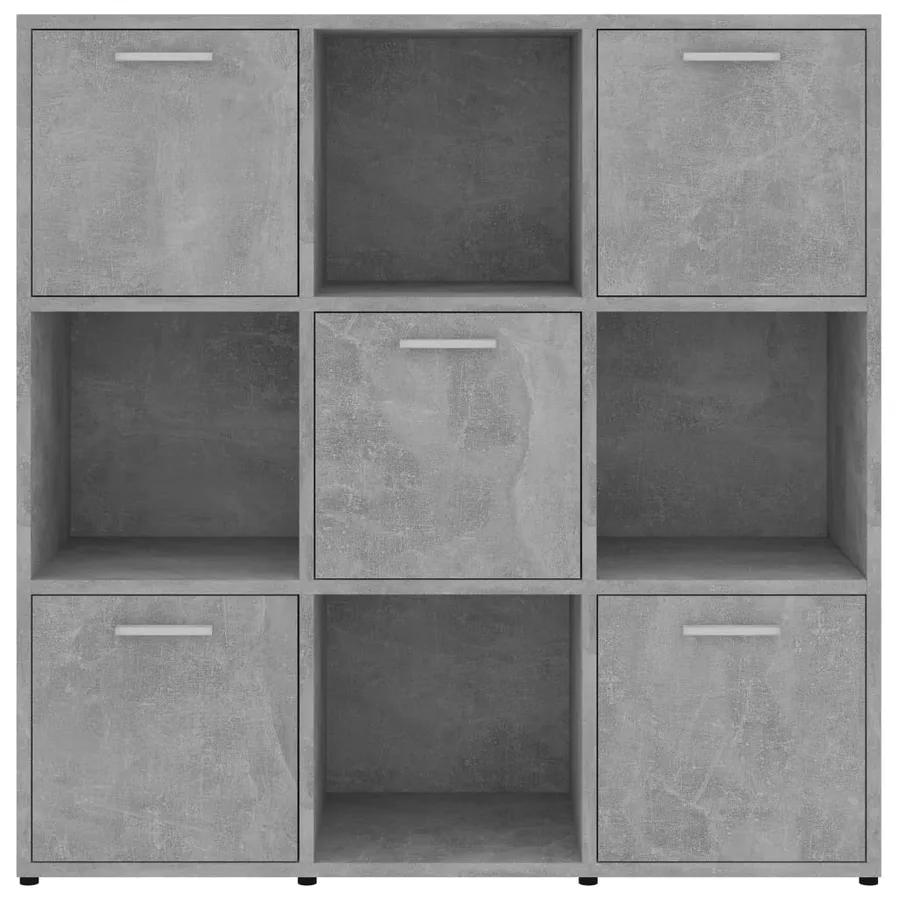 Bibliothèque Gris béton 90x30x90 cm Bois d’ingénierie - 6