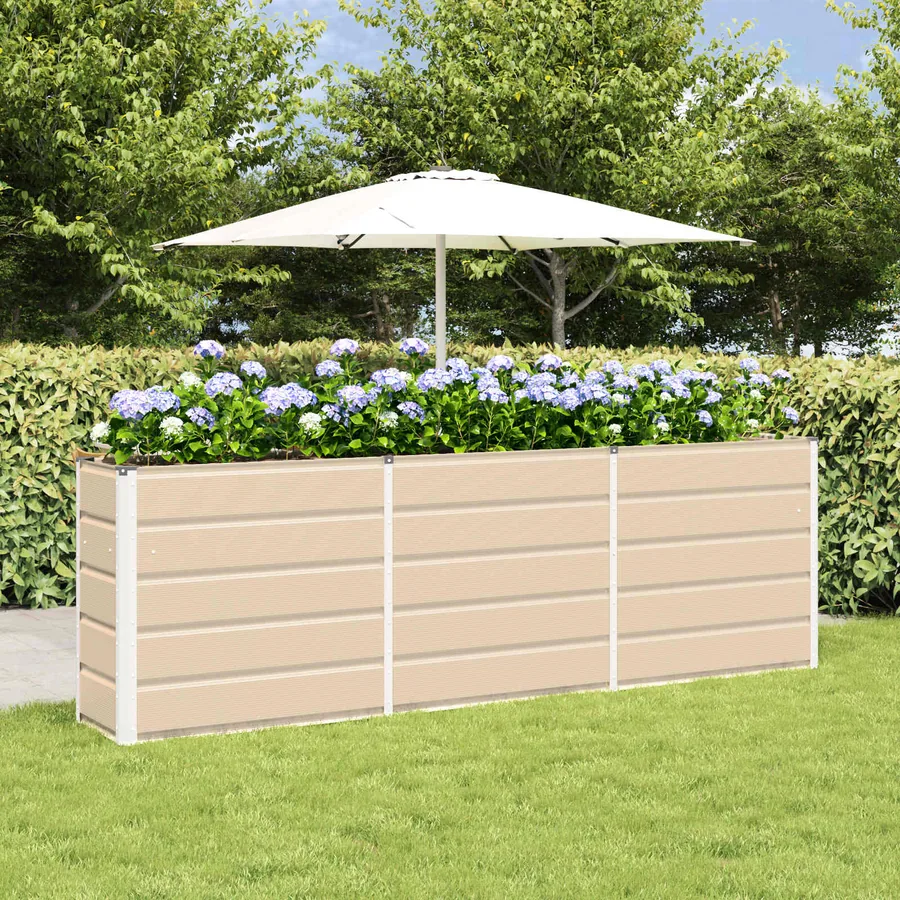 Jardinière Ivoire 240 x 40 x 75 cm Acier