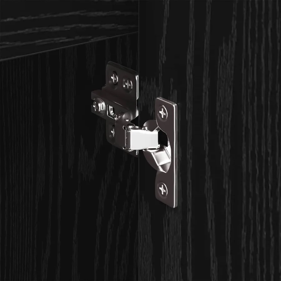 Meuble d'appoint Chêne noir 79 x 36 x 75 cm Bois d'ingénierie - 11