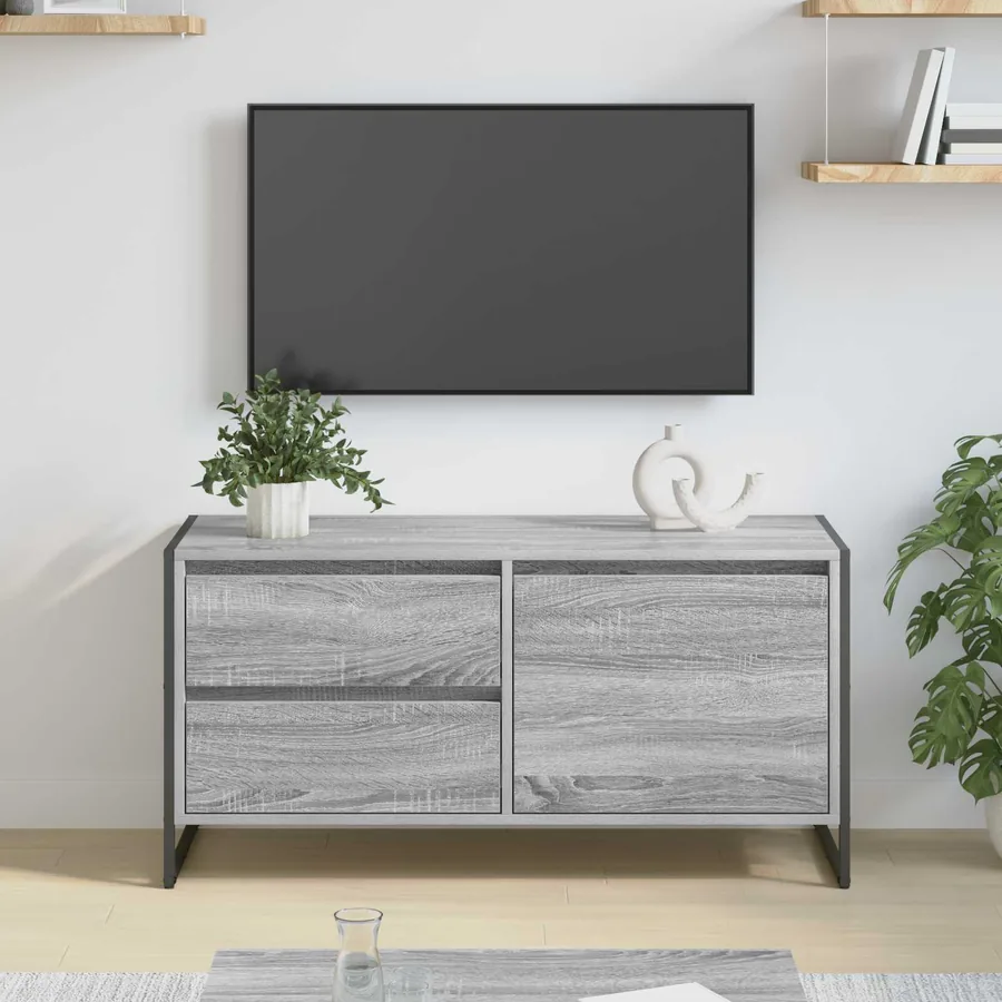 Meuble TV Gris Sonoma 100 x 36 x 49.5 cm Bois d'ingénierie