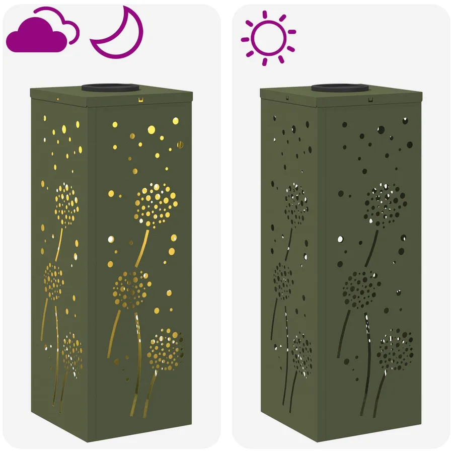 Lumière de chemin LED solaire 2 pcs Blanc chaud 18 x 18 x 50 cm - 13