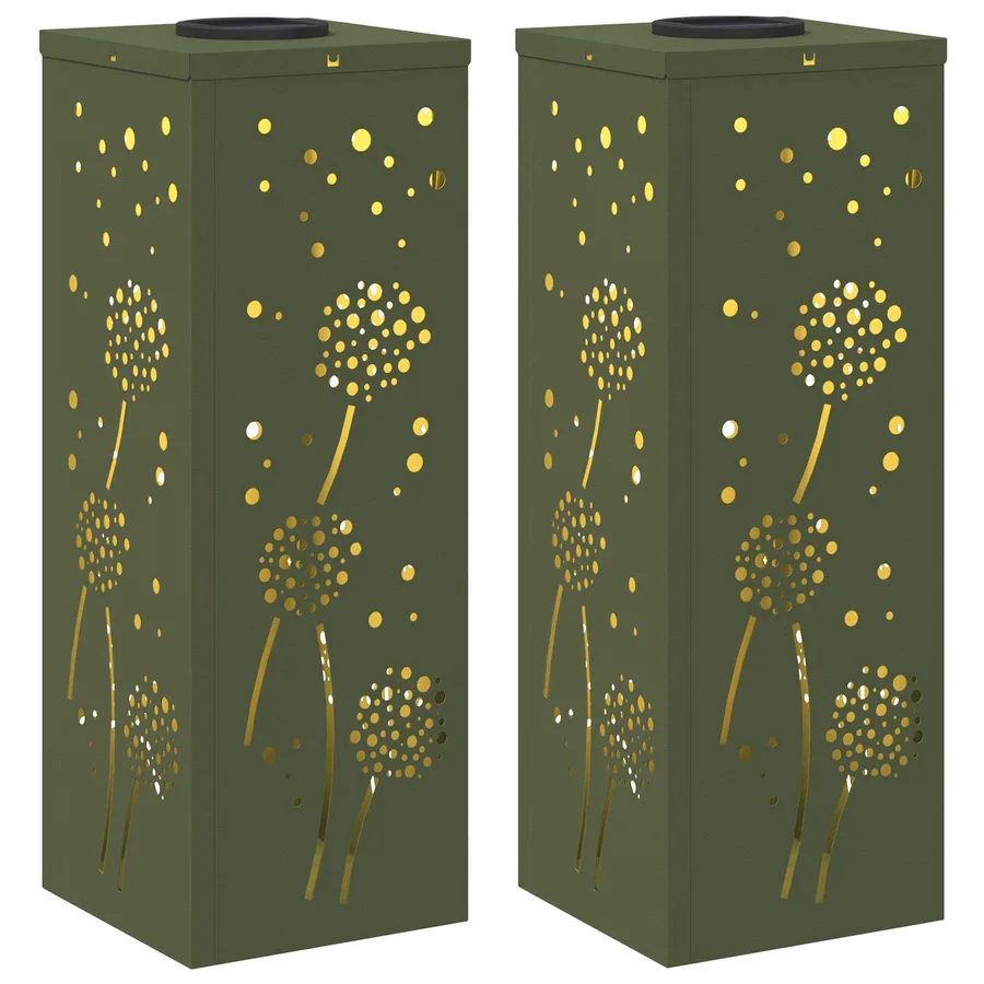 Lumière de chemin LED solaire 2 pcs Blanc chaud 18 x 18 x 50 cm - 2