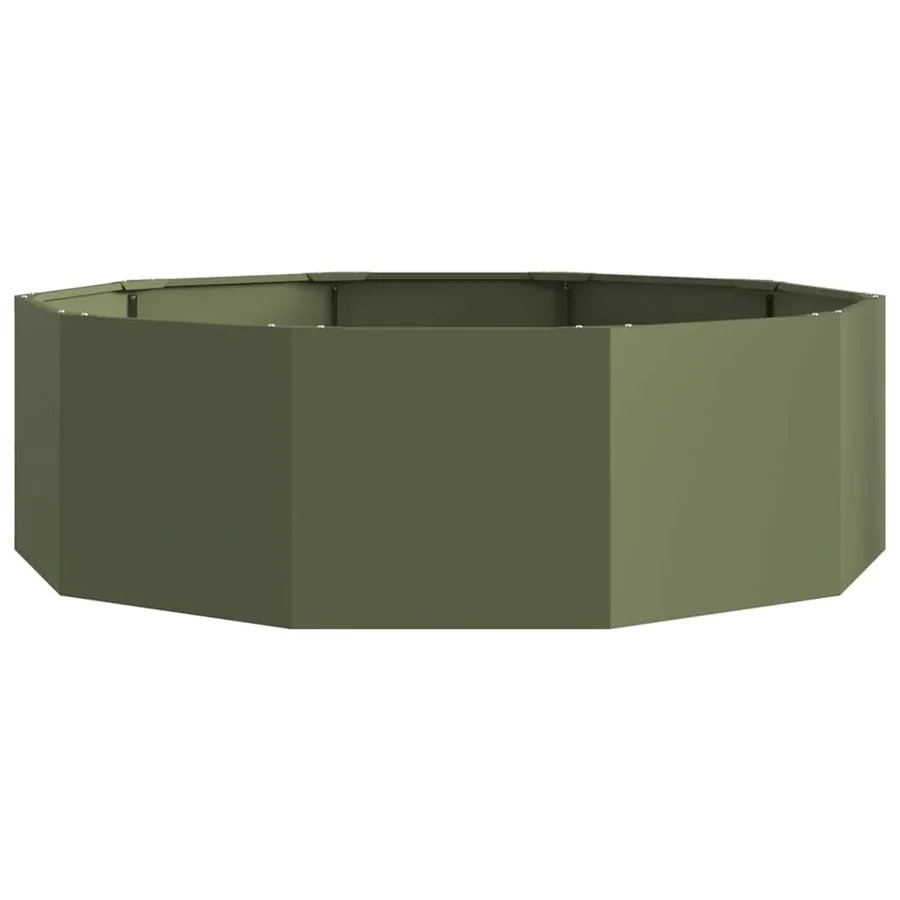Jardinière Vert olive 120 x 120 x 35 cm Acier - 5