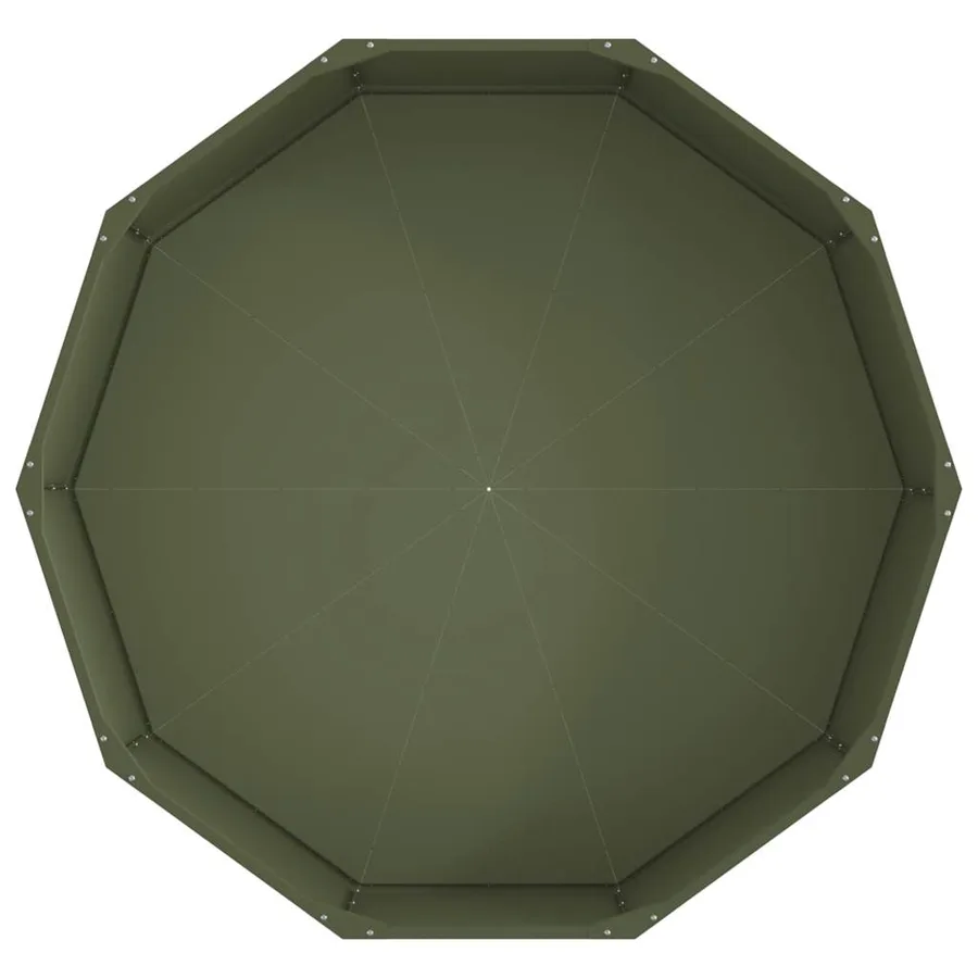 Jardinière Vert olive 120 x 120 x 35 cm Acier - 6