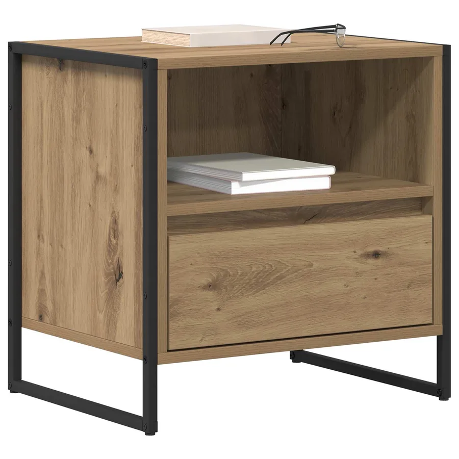 Table de chevet 2 pc Chêne artisan 50 x 39,5 x 50 cm - 3