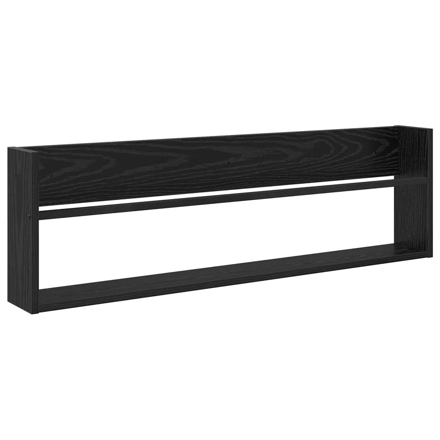 Étagère à magazines 2 pcs Chêne noir 100 x 12 x 30 cm - 5