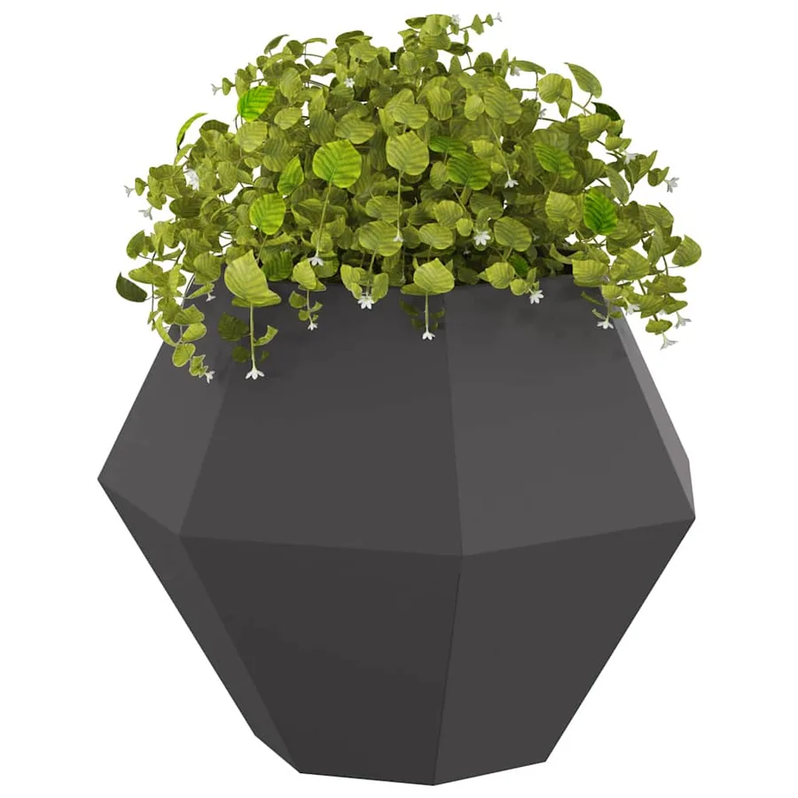 Jardinière Noir 75 x 75 x 60 cm Acier - 3
