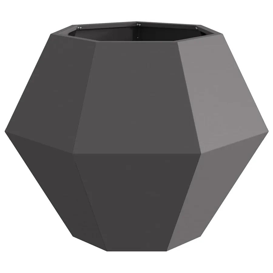 Jardinière Noir 75 x 75 x 60 cm Acier - 5