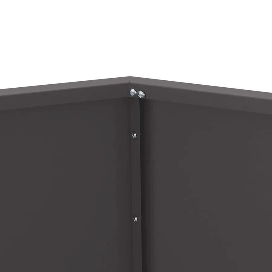 Jardinière Noir 75 x 75 x 60 cm Acier - 7