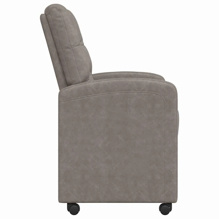 Chaises de Salle à Manger avec Roues 2 pcs Gris 58 x 67 x 97 cm - 5