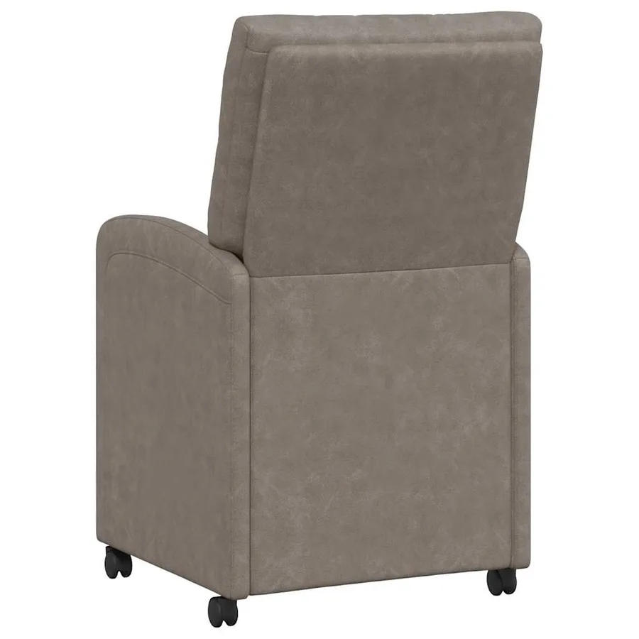Chaises de Salle à Manger avec Roues 2 pcs Gris 58 x 67 x 97 cm - 6