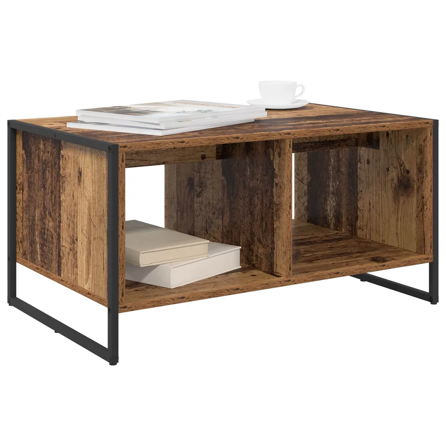 Table basse Bois Ancien 80 x 50 x 40 cm Bois d'ingénierie - 3