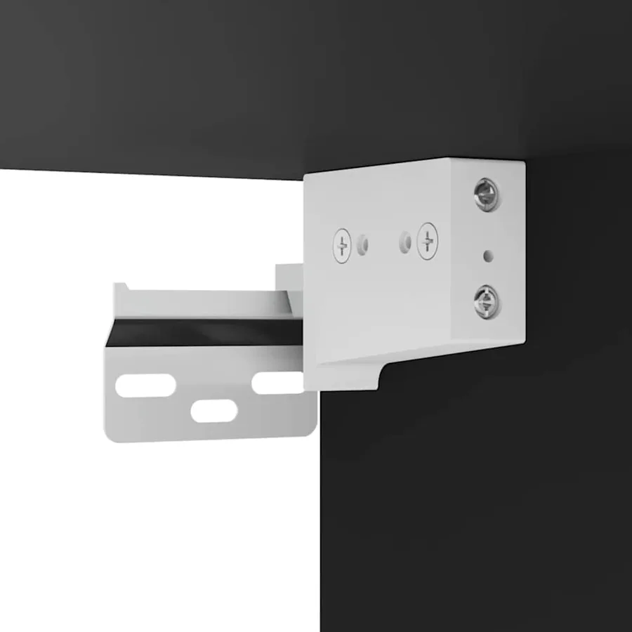 Meuble TV mural 2 pcs Noir 30 x 31 x 60 cm Bois d'ingénierie - 12