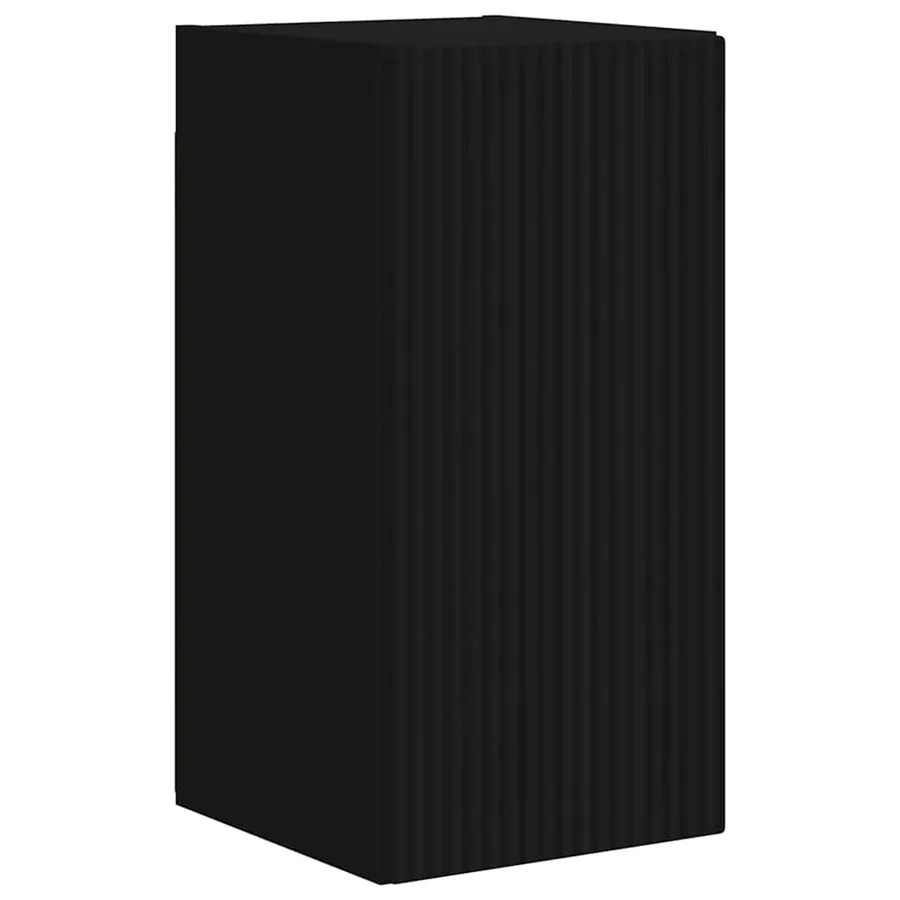 Meuble TV mural 2 pcs Noir 30 x 31 x 60 cm Bois d'ingénierie - 5