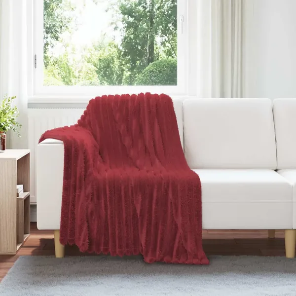 Jeté Rouge Bordeaux 150 x 130 cm Toison