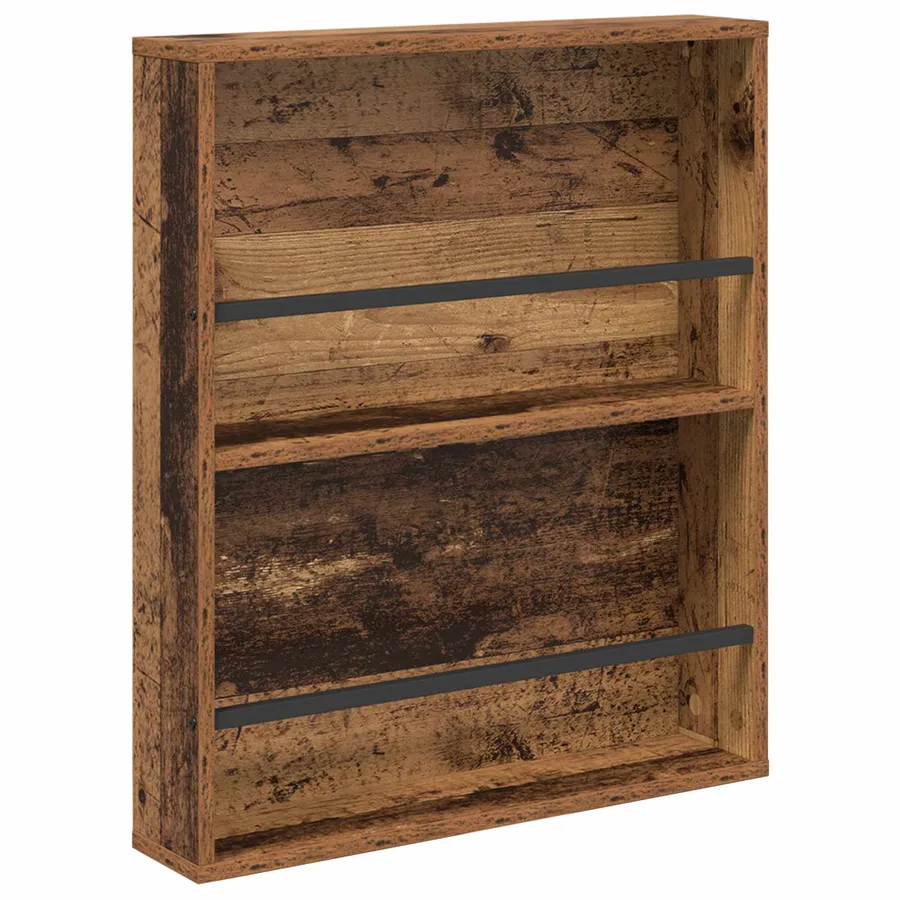 Étagère à magazines avec étagère Bois ancien 60 x 12 x 70 cm - 2