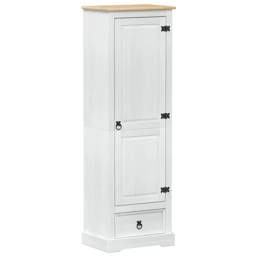 Armoires avec tiroir Blanc 55 x 38 x 170 cm Pin massif - 2