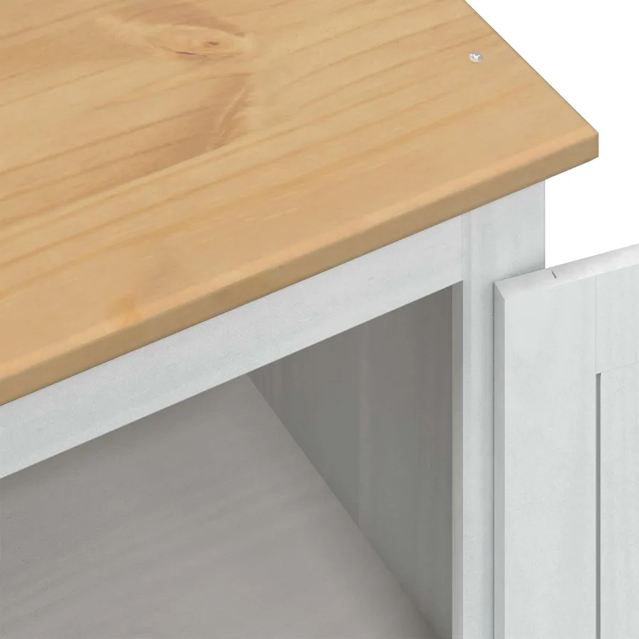 Armoires avec tiroir Blanc 55 x 38 x 170 cm Pin massif - 7