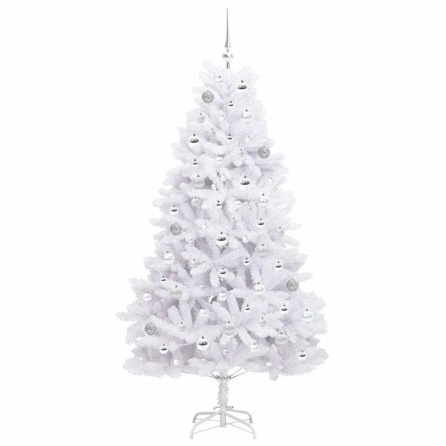 Sapin de Noël Artificiel à Branches Articulées Blanc 180 cm - 4