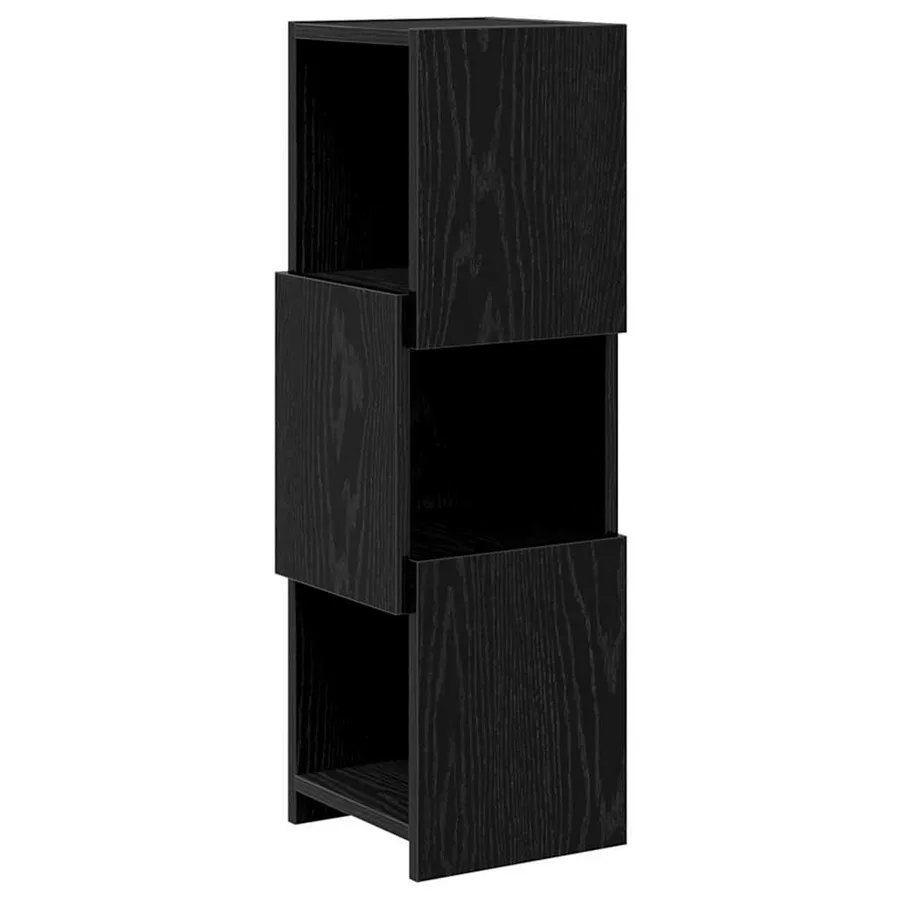 Meuble d'angle Chêne noir 25,5x25x80cm Bois d'ingénierie - 2
