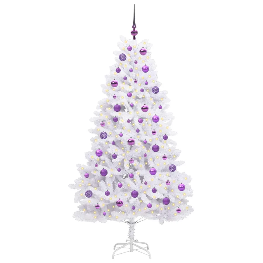 Sapin de Noël Artificiel à Branches Articulées Blanc 180 cm - 3