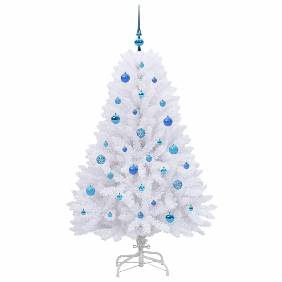 Sapin de Noël Artificiel à Branches Articulées Blanc 150 cm - 4